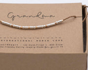 Custom Morse Code Bracelet - Dainty 14K Gold & Silver Jewelry by Olivia Cactus