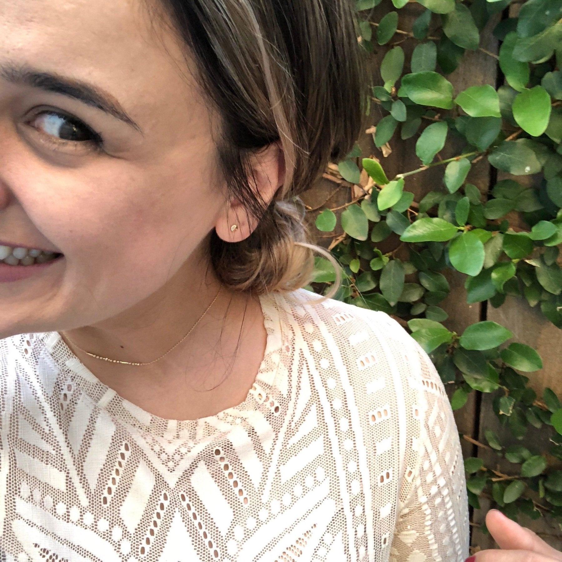 Custom Morse Code Necklace - Dainty 14K Gold & Silver Jewelry by Olivia Cactus