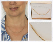 Custom Morse Code Necklace - Dainty 14K Gold & Silver Jewelry by Olivia Cactus
