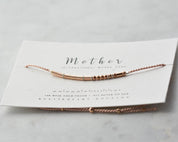 Dainty Morse Code Bracelet - Dainty 14K Gold & Silver Jewelry by Olivia Cactus