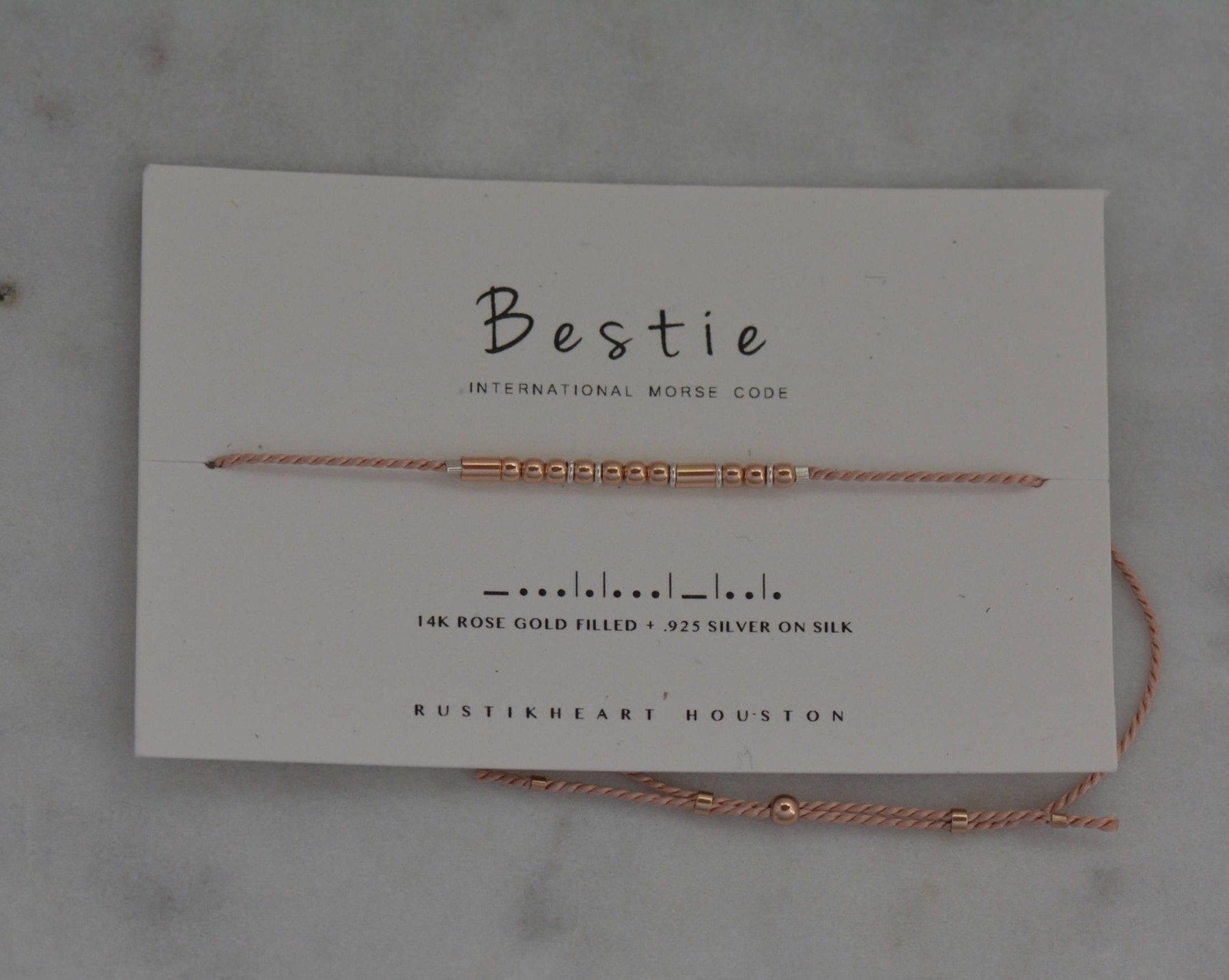Dainty Morse Code Bracelet - Dainty 14K Gold & Silver Jewelry by Olivia Cactus