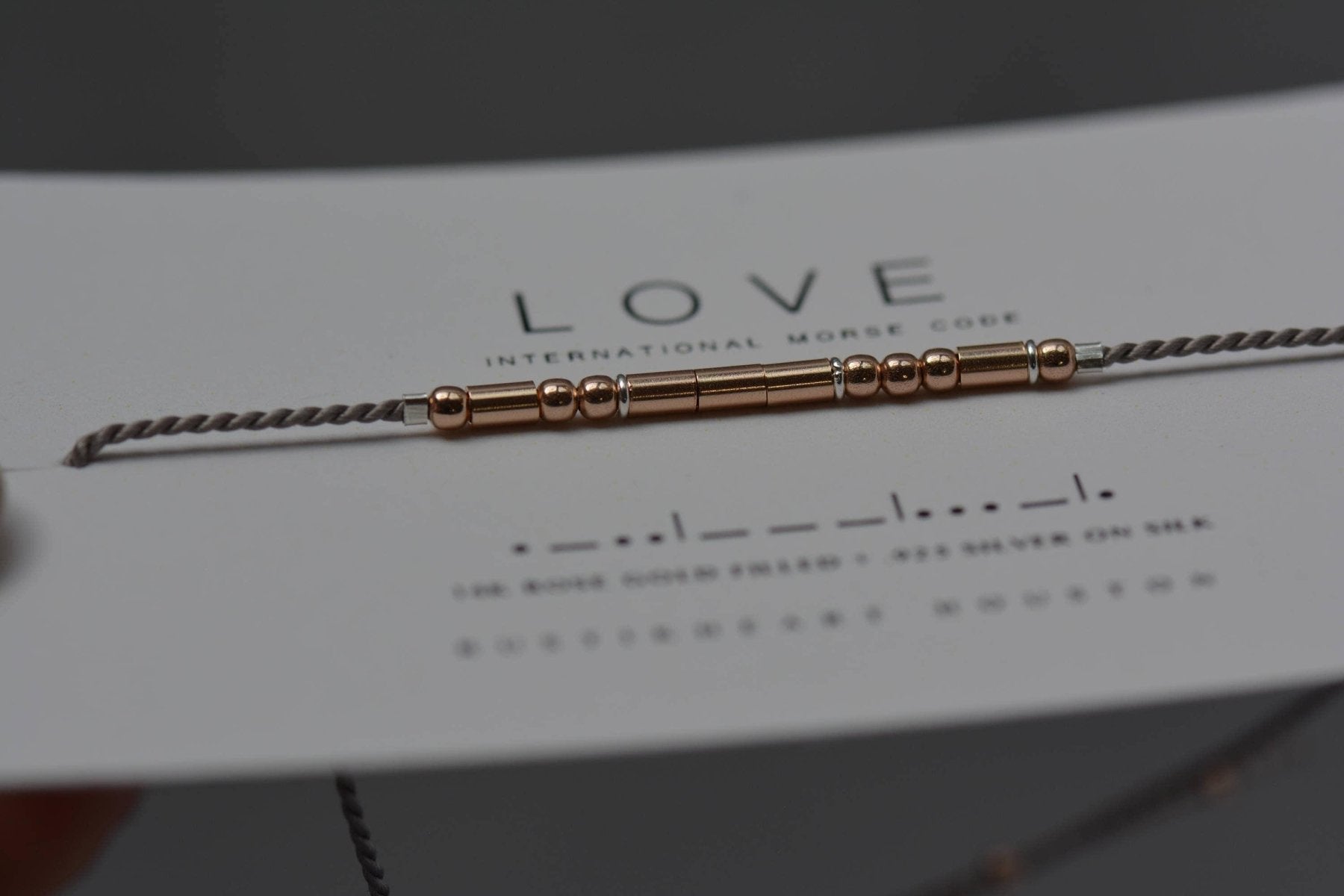 Dainty Morse Code Bracelet - Dainty 14K Gold & Silver Jewelry by Olivia Cactus