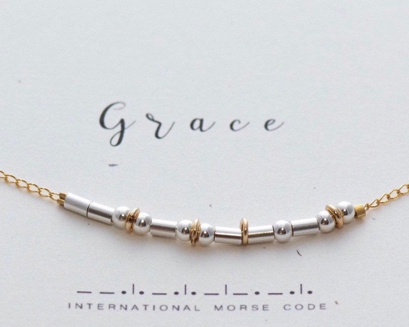 Focused Morse Code Bracelet - Dainty 14K Gold & Silver Jewelry by Olivia Cactus
