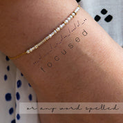 Focused Morse Code Bracelet - Dainty 14K Gold & Silver Jewelry by Olivia Cactus