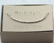 Dainty Morse Code Bracelet - Dainty 14K Gold & Silver Jewelry by Olivia Cactus