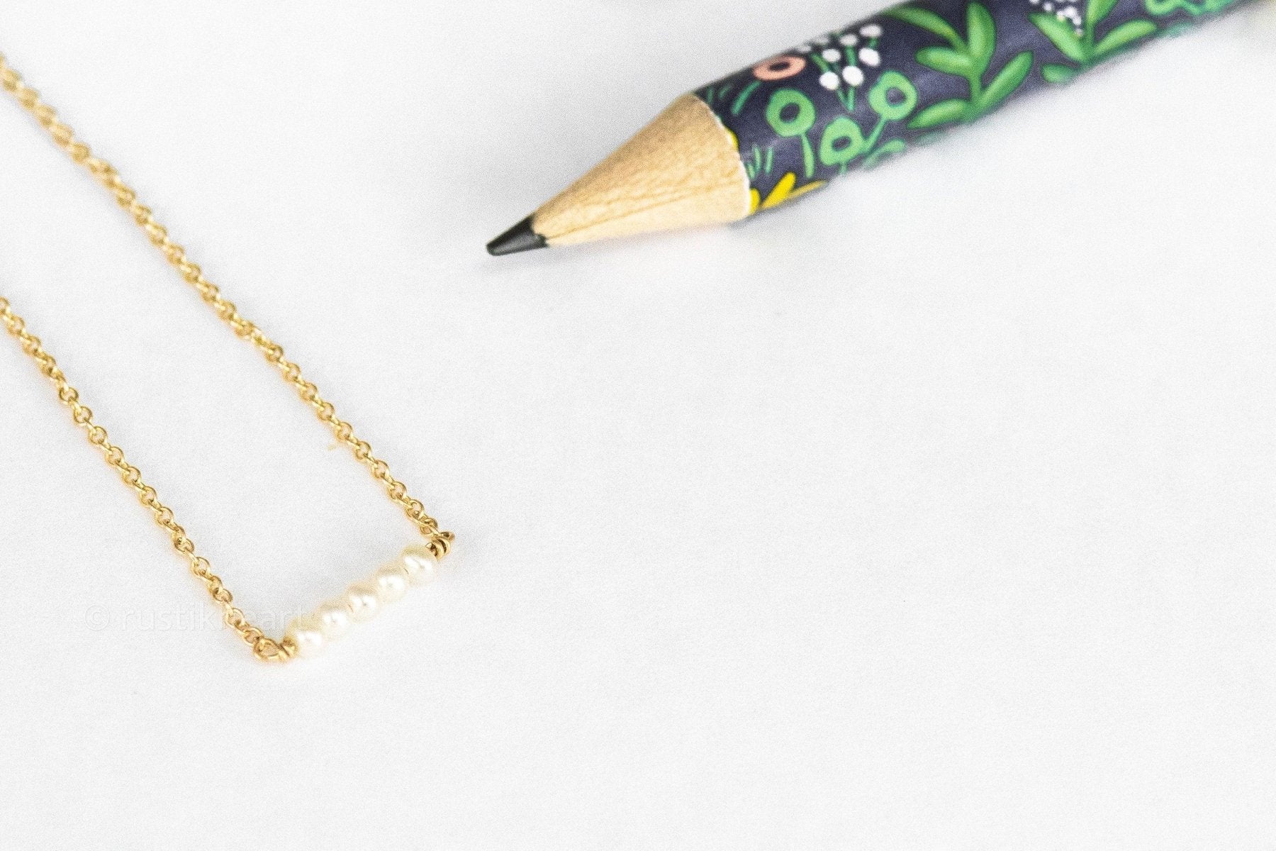 Dainty Pearls Bracelet - Dainty 14K Gold & Silver Jewelry by Olivia Cactus