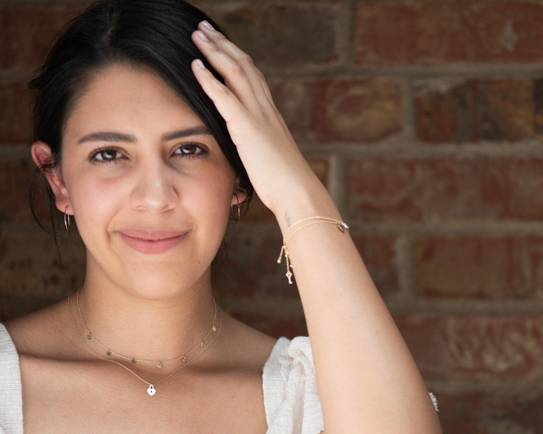 Dainty Pearls Bracelet - Dainty 14K Gold & Silver Jewelry by Olivia Cactus