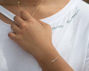 Dainty Pearls Bracelet - Dainty 14K Gold & Silver Jewelry by Olivia Cactus