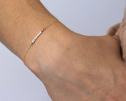 Dainty Pearls Bracelet - Dainty 14K Gold & Silver Jewelry by Olivia Cactus