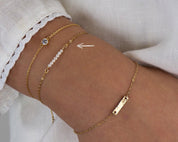Dainty Pearls Bracelet - Dainty 14K Gold & Silver Jewelry by Olivia Cactus