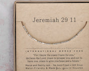 Ecclesiastes 4:9 - 12 Morse Code Bracelet - Dainty 14K Gold & Silver Jewelry by Olivia Cactus