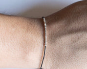 Eternity Morse Code Bracelet - Dainty 14K Gold & Silver Jewelry by Olivia Cactus