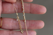 Faith Morse Code Bracelet on Chain - Dainty 14K Gold & Silver Jewelry by Olivia Cactus