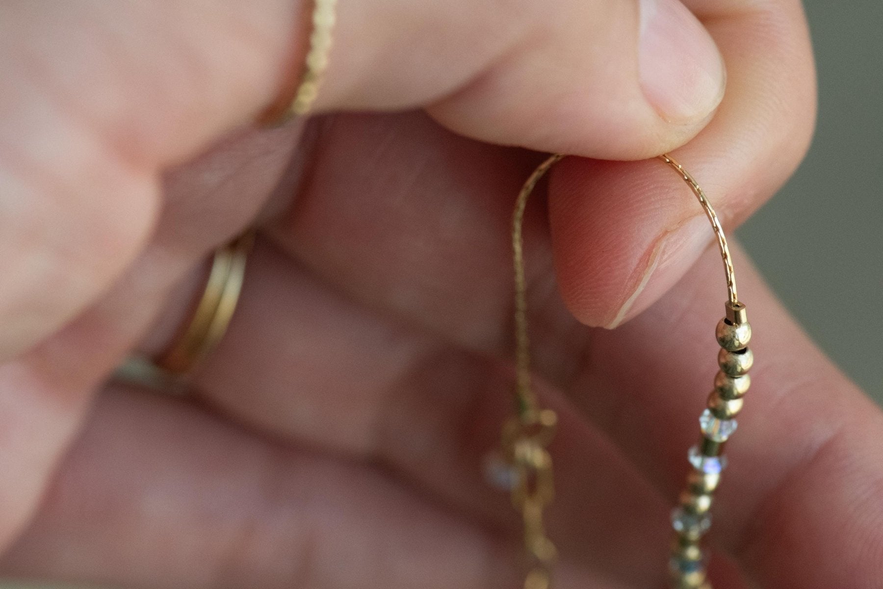 Faith Morse Code Bracelet on Chain - Dainty 14K Gold & Silver Jewelry by Olivia Cactus