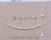 Faith Morse Code Necklace - Dainty 14K Gold & Silver Jewelry by Olivia Cactus