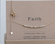 Faith Morse Code Necklace - Dainty 14K Gold & Silver Jewelry by Olivia Cactus