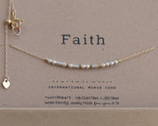 Faith Morse Code Necklace - Dainty 14K Gold & Silver Jewelry by Olivia Cactus