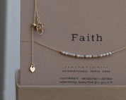 Faith Morse Code Necklace - Dainty 14K Gold & Silver Jewelry by Olivia Cactus