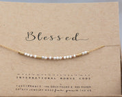 Follow Your Dreams Morse Code Necklace - Dainty 14K Gold & Silver Jewelry by Olivia Cactus