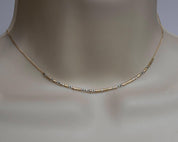 Follow Your Dreams Morse Code Necklace - Dainty 14K Gold & Silver Jewelry by Olivia Cactus