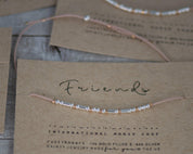 Best Friend Morse Code Bracelet - Dainty 14K Gold & Silver Jewelry by Olivia Cactus