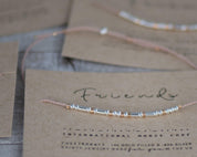 Best Friend Morse Code Bracelet - Dainty 14K Gold & Silver Jewelry by Olivia Cactus