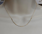 Friendship Necklace - Flora - Dainty 14K Gold & Silver Jewelry by Olivia Cactus