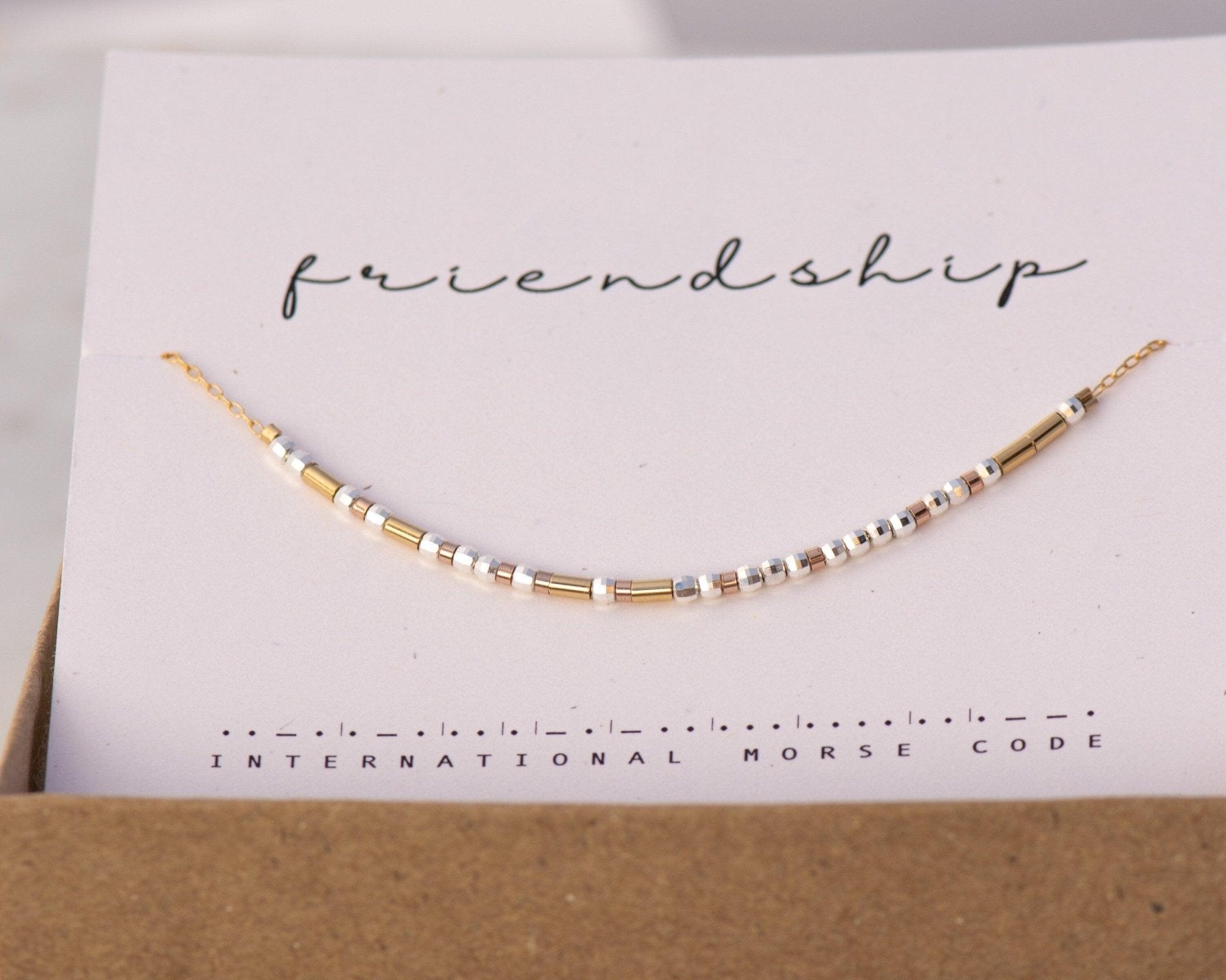 Friendship Necklace - Flora - Dainty 14K Gold & Silver Jewelry by Olivia Cactus