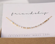 Friendship Necklace - Flora - Dainty 14K Gold & Silver Jewelry by Olivia Cactus