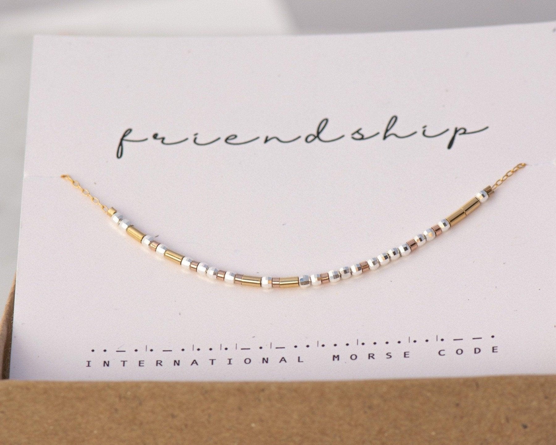 Friendship Necklace - Flora - Dainty 14K Gold & Silver Jewelry by Olivia Cactus