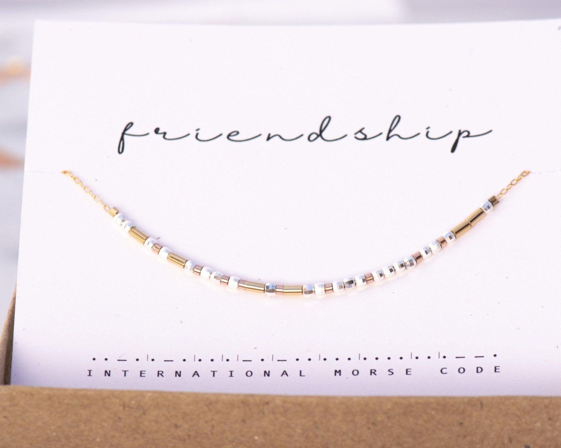Friendship Necklace - Flora - Dainty 14K Gold & Silver Jewelry by Olivia Cactus
