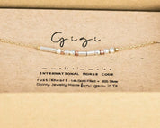 Gigi Morse Code Bracelet - Dainty 14K Gold & Silver Jewelry by Olivia Cactus