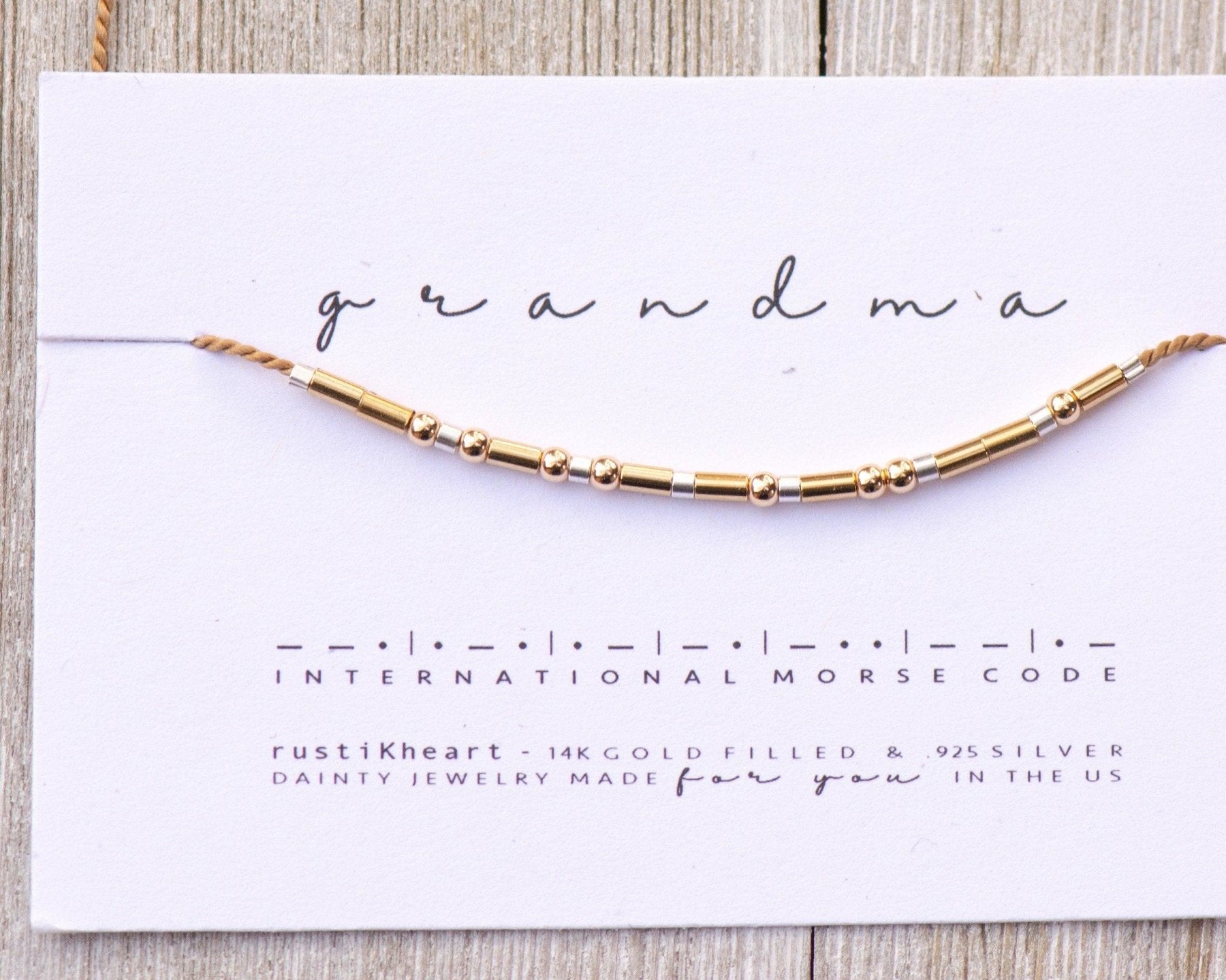 Gigi Morse Code Bracelet - Dainty 14K Gold & Silver Jewelry by Olivia Cactus