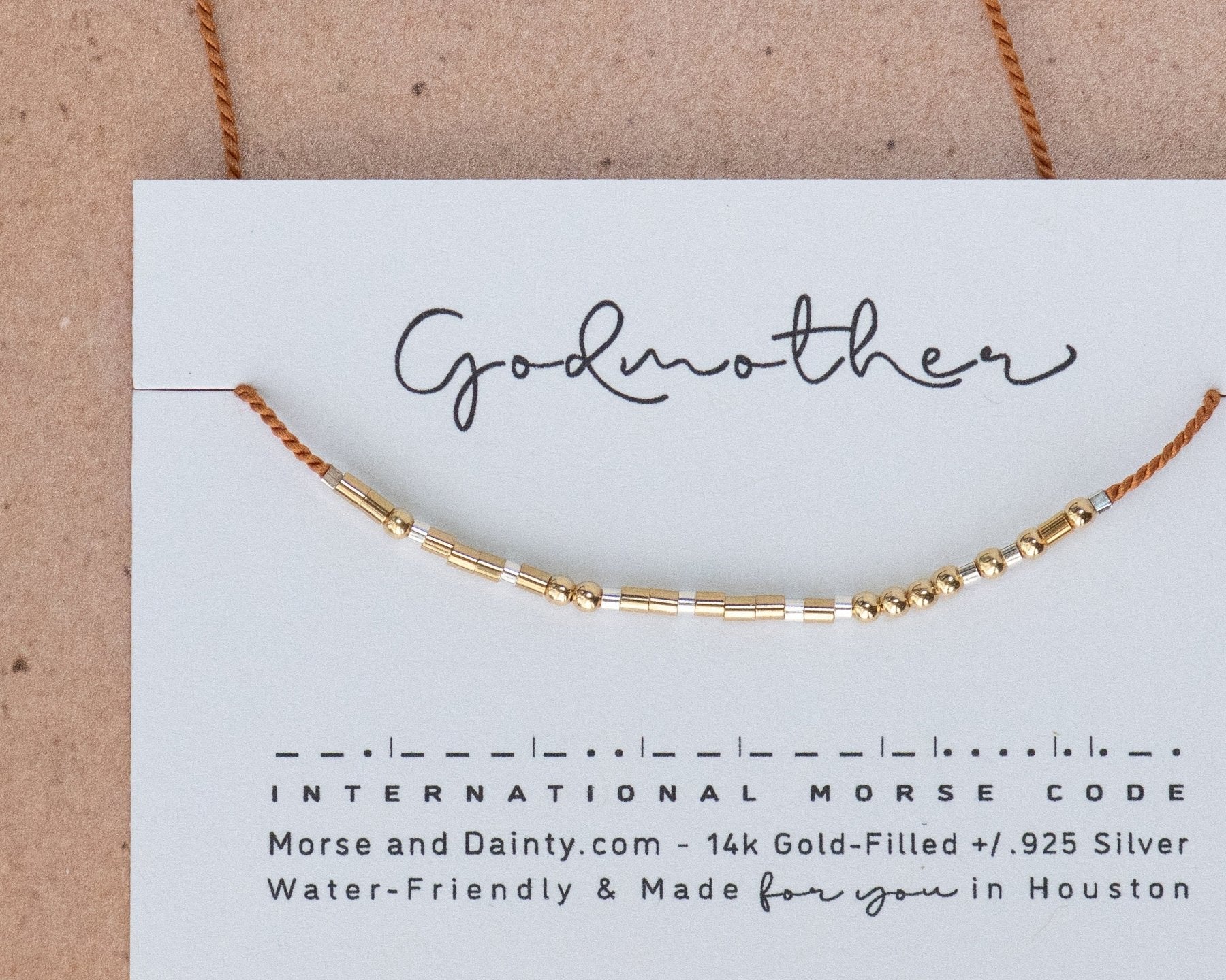 Custom Morse Code Bracelet - Dainty 14K Gold & Silver Jewelry by Olivia Cactus
