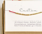 Custom Morse Code Bracelet - Dainty 14K Gold & Silver Jewelry by Olivia Cactus