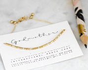 Godmother Morse Code Bracelet - Dainty 14K Gold & Silver Jewelry by Olivia Cactus