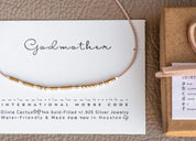 Godmother Morse Code Bracelet - Dainty 14K Gold & Silver Jewelry by Olivia Cactus