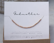 Godmother Morse Code Necklace - Dainty 14K Gold & Silver Jewelry by Olivia Cactus