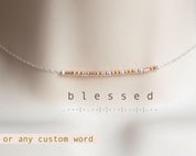 Godmother Morse Code Necklace - Dainty 14K Gold & Silver Jewelry by Olivia Cactus