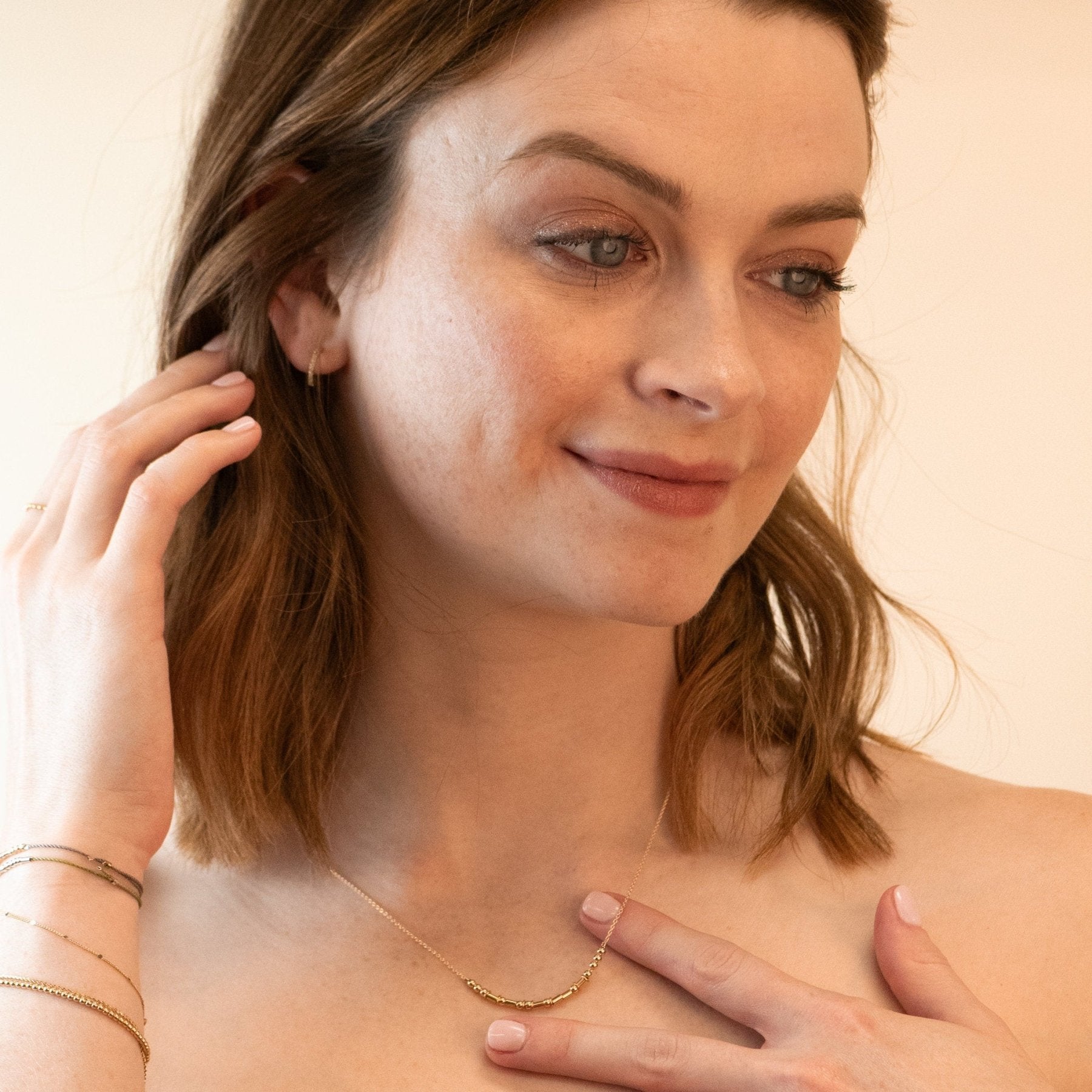 Grammy Morse Code Necklace - Dainty 14K Gold & Silver Jewelry by Olivia Cactus