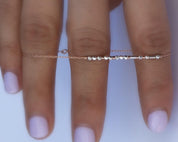Grandma Morse Code Bracelet - Dainty 14K Gold & Silver Jewelry by Olivia Cactus