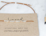 Grandma Morse Code Bracelet - Dainty 14K Gold & Silver Jewelry by Olivia Cactus