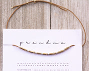 Grandma Morse Code Bracelet - Dainty 14K Gold & Silver Jewelry by Olivia Cactus