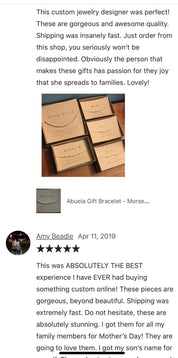 Grandma Morse Code Bracelet - Dainty 14K Gold & Silver Jewelry by Olivia Cactus