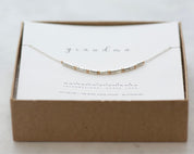 Grandma Morse Code Necklace - Dainty 14K Gold & Silver Jewelry by Olivia Cactus