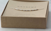 Grandma Morse Code Necklace - Dainty 14K Gold & Silver Jewelry by Olivia Cactus