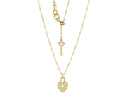 Heart Lock Necklace - Dainty 14K Gold & Silver Jewelry by Olivia Cactus