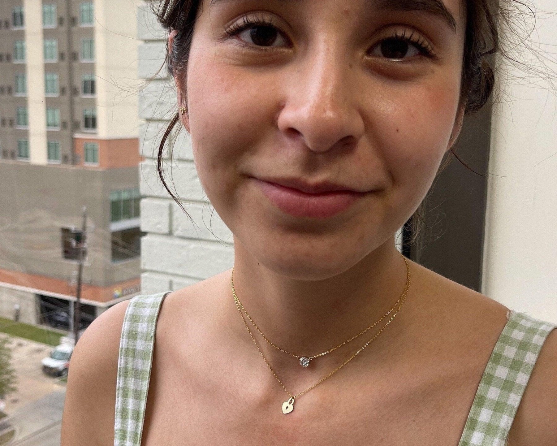 Heart Lock Necklace - Dainty 14K Gold & Silver Jewelry by Olivia Cactus