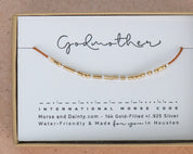 Godmother Morse Code Bracelet