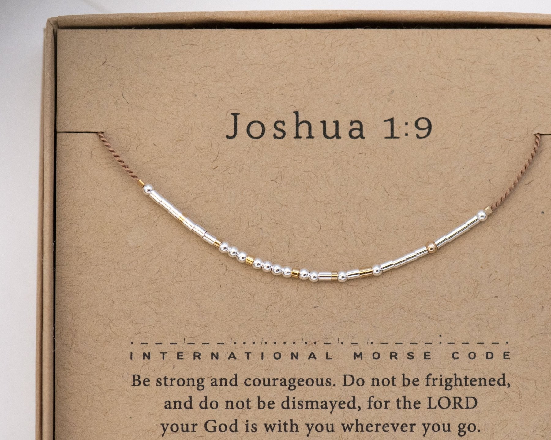 Isaiah 43:2 Bible Verse Morse Code Bracelet - Dainty 14K Gold & Silver Jewelry by Olivia Cactus